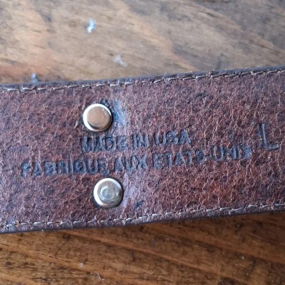 Talbots Vintage Western Brown Leather Belt with Silver Buckle - Picture 9 of 12